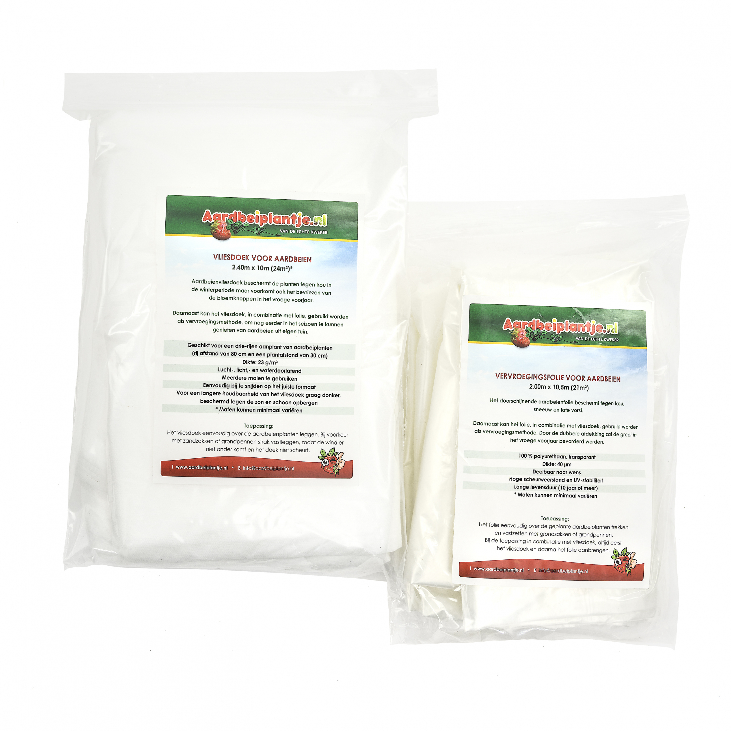 Henselmans-8761 b kl Vervroegingspakket voor aardbeiplanten met informatie etiket